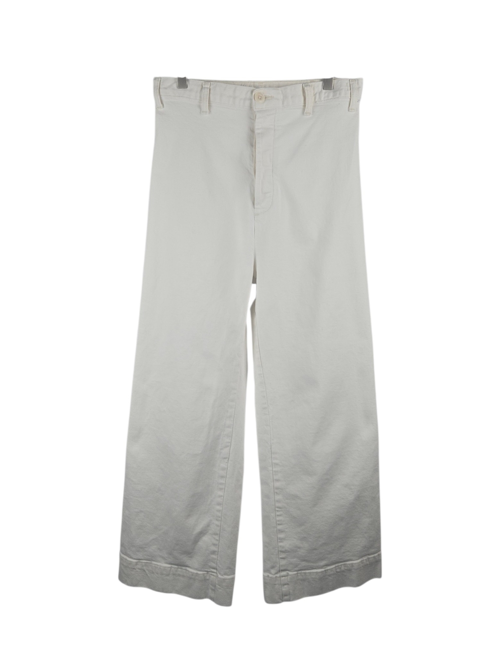 The Great. Seafair Jean High Rise Wide Leg White Size 28